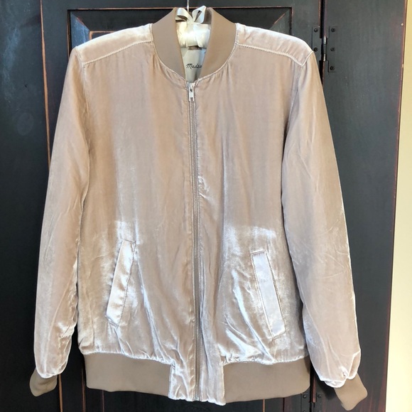 Madewell Velvet Bomber Jacket - Picture 1 of 7